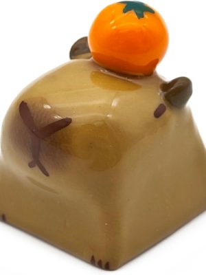 Orange Capybara 3D Clay Handmade ESC Keycap