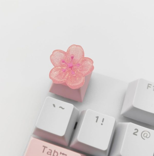Cherry Blossom Pink Handmade DIY Keycap
