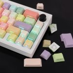 Rainbow Candy Side Printed Shine Through Keycaps (Two-piece set)