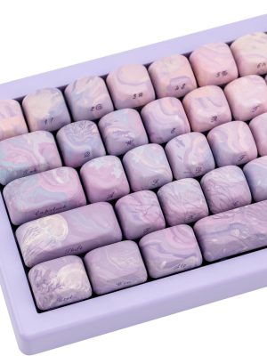 Purple Wave Texture Side Print MOA Keycaps