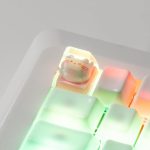 Pink Cat Shine Through Resin  Keycap