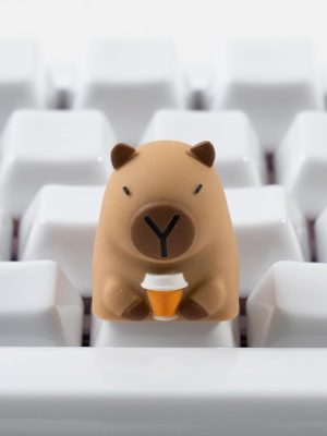 Capybara Coffee Resin Handmade ESC Keycap