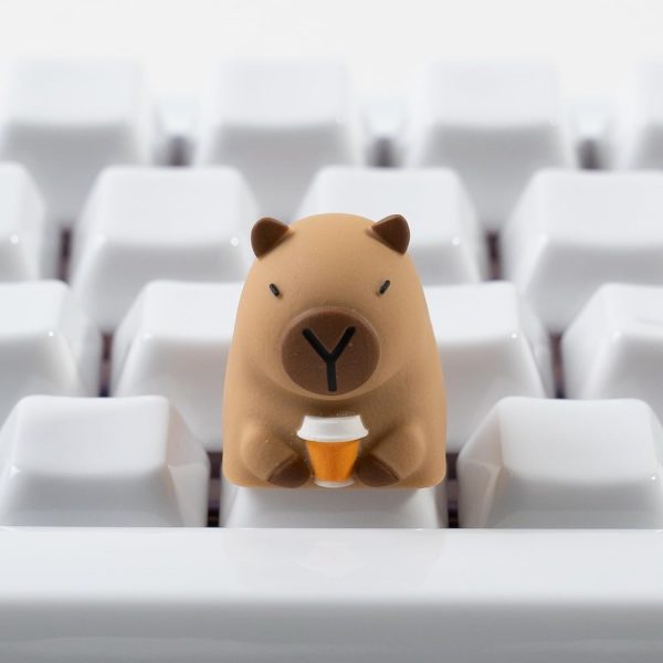 Capybara Coffee Resin Handmade ESC Keycap