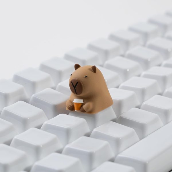 Capybara Coffee Resin Handmade ESC Keycap