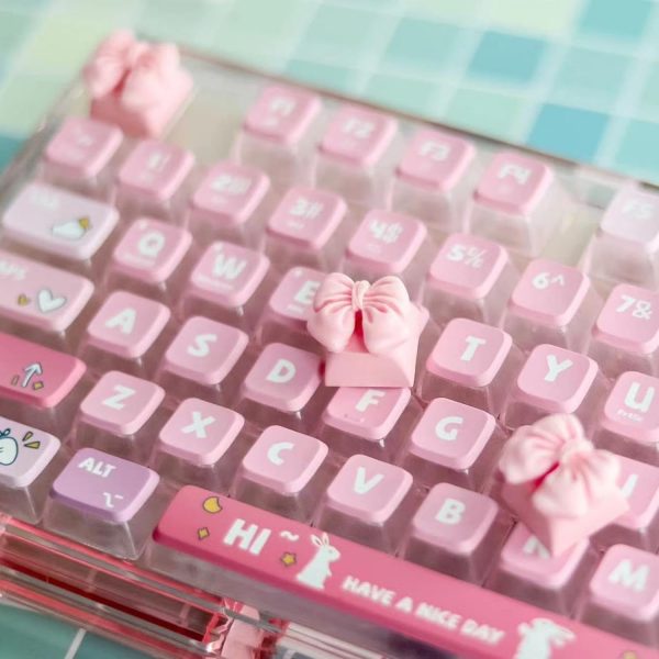 Pink Bow Tie Kawaii R4 Profile ESC Keycap