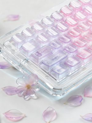 Crystal Clear Jelly Keycaps for MX Keyboards