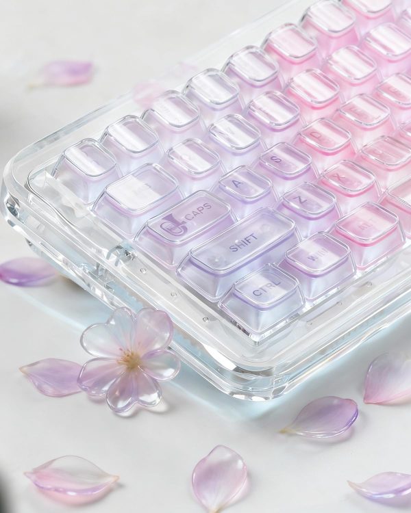 Crystal Clear Jelly Keycaps for MX Keyboards