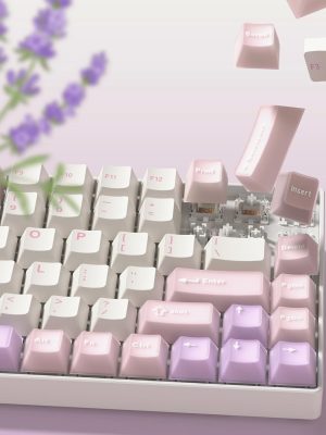 Pink Translucent Jade PBT Keycaps 127 Keys