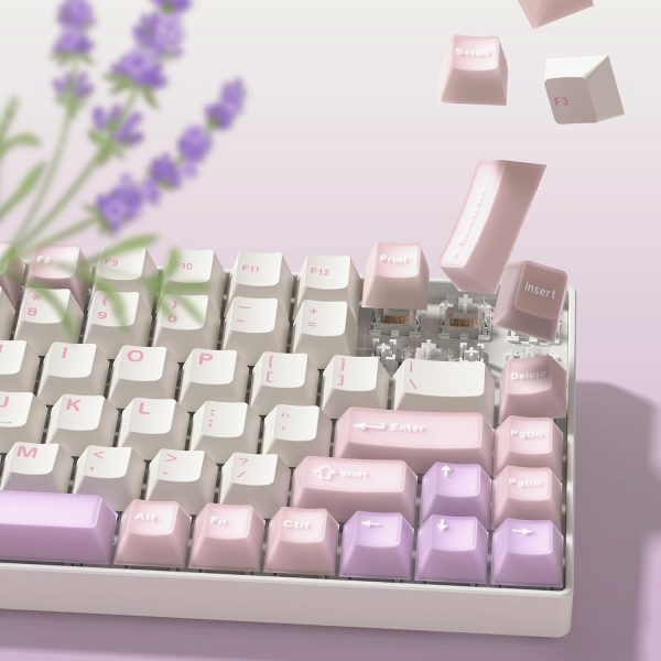 Pink Translucent Jade PBT Keycaps 127 Keys