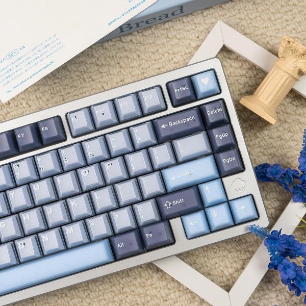 Dark Blue Translucent Doubleshot Cherry Jelly Keycaps