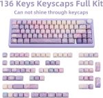 Purple Wave Texture Side Print MOA Keycaps