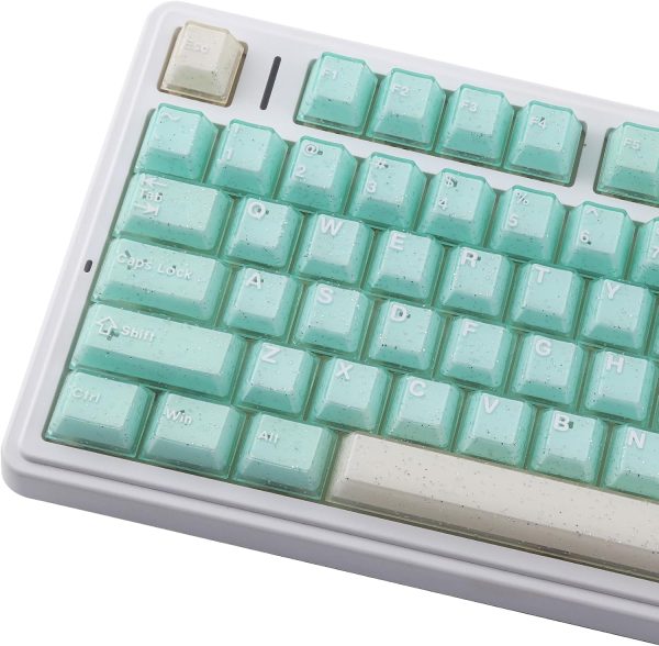 Green Translucent Crystal Jelly Cherry Keycaps