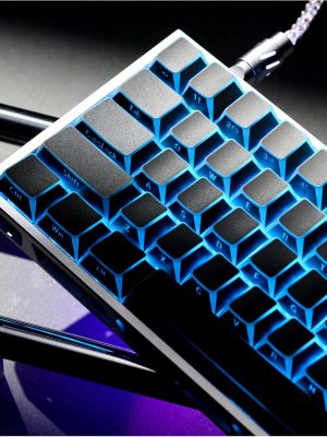 Gradient Gray Cherry Profile Side Printed Keycaps