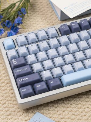 Dark Blue Translucent Doubleshot Cherry Jelly Keycaps