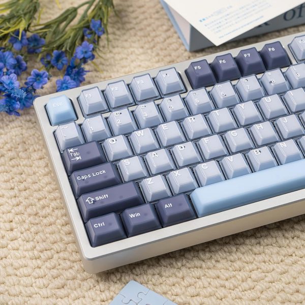 Dark Blue Translucent Doubleshot Cherry Jelly Keycaps